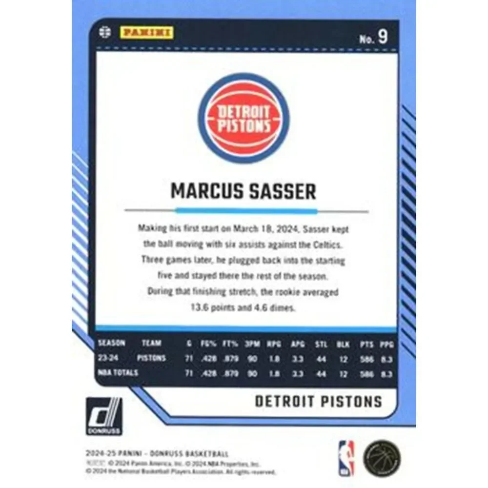 2024 Donruss Basketball Card - #9 Marcus Sasser